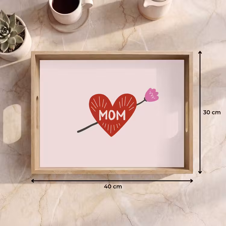 Tray - Heart - Red - Flower - Mother — 8