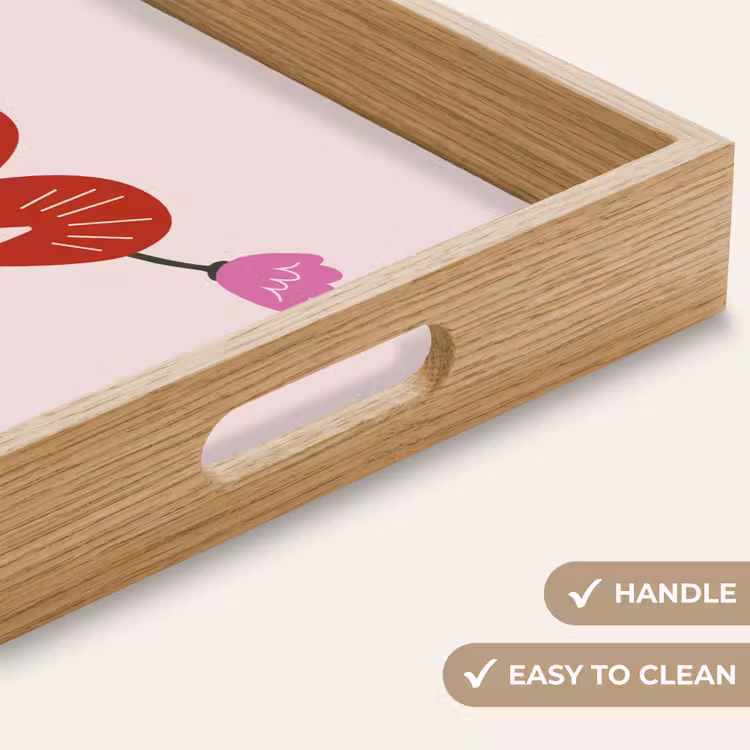 Tray - Heart - Red - Flower - Mother — 9