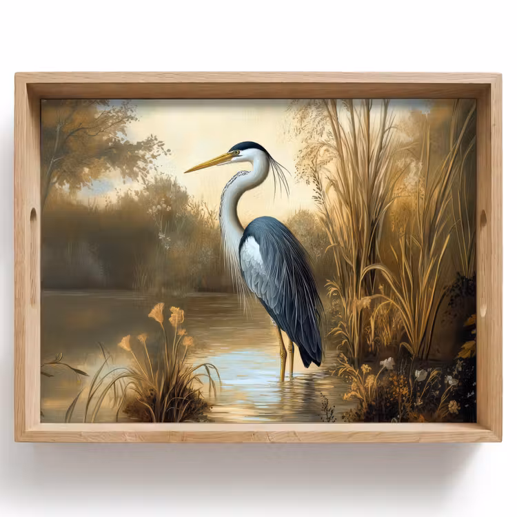 Tray - Heron - Water - Plants — 1
