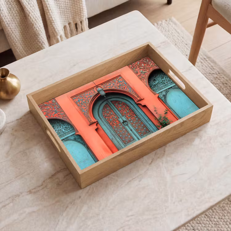 Tray - Lantern - Door - Turquoise — 2