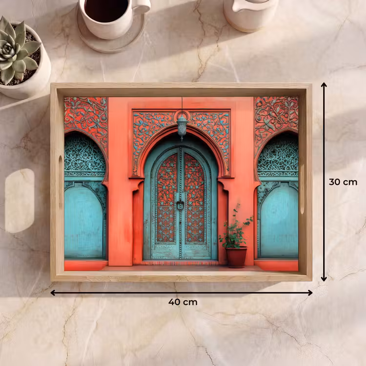 Tray - Lantern - Door - Turquoise — 8