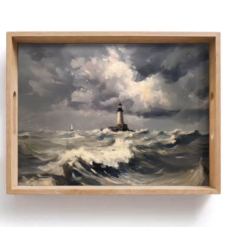 Tray - Lighthouse - Waves - Storm — 1