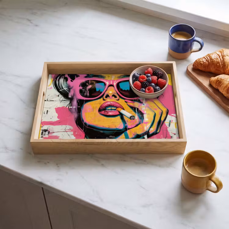 Tray - Portrait - Woman - Abstract - Sunglasses — 3