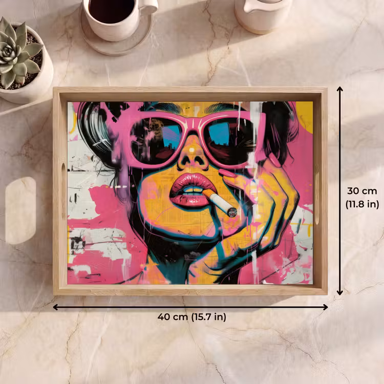 Tray - Portrait - Woman - Abstract - Sunglasses — 7