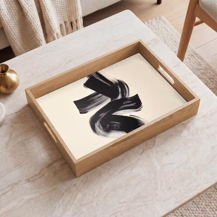 Tray - Stripes - Black - Abstract — 2
