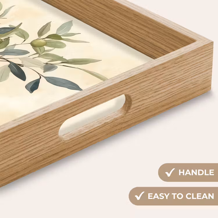 Tray - Vase - Ceramic - Olive branches — 9