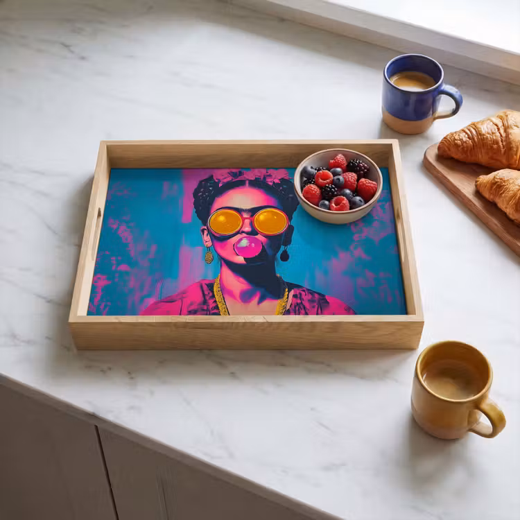 Tray - Woman - Chewing gum - Sunglasses - Orange — 3