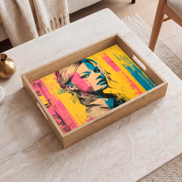 Tray - Woman - Paint stripes - Colored — 2