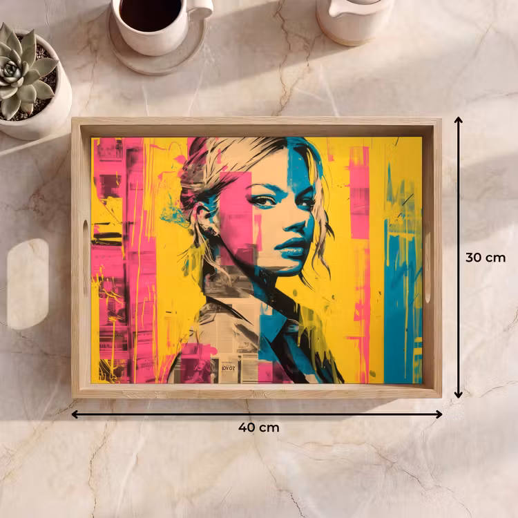 Tray - Woman - Paint stripes - Colored — 8