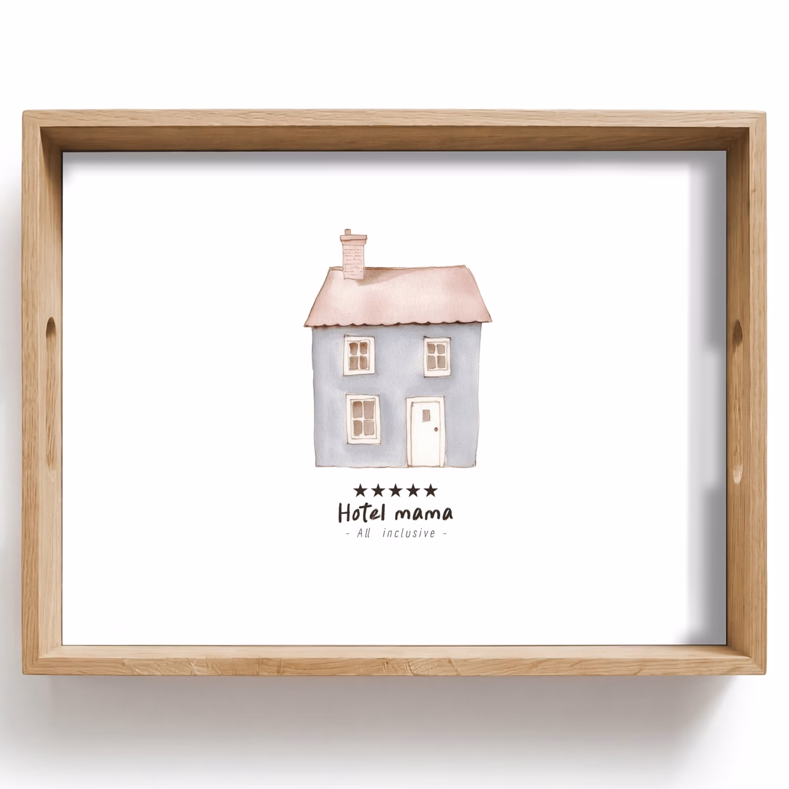 Tray - Light blue - House - Mommy - Text — 1