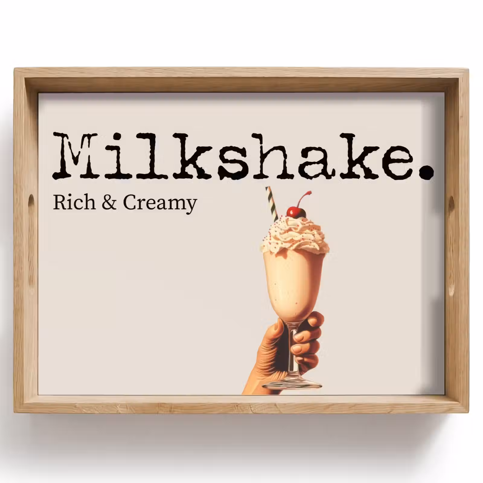 Tray - Milkshake - Cherry - straw — 1