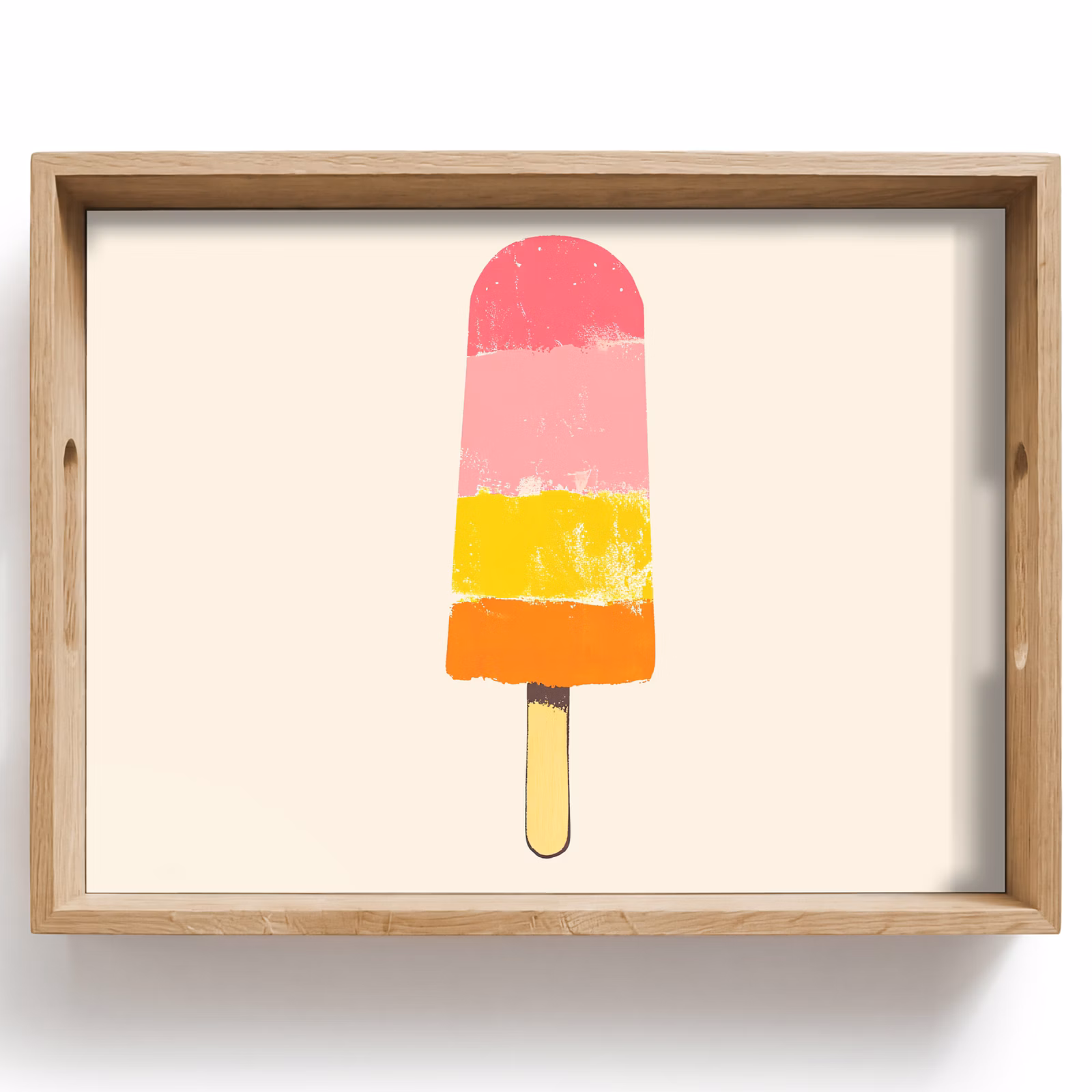 Tray - Water ice cream - Retro - Stick - Pink — 1