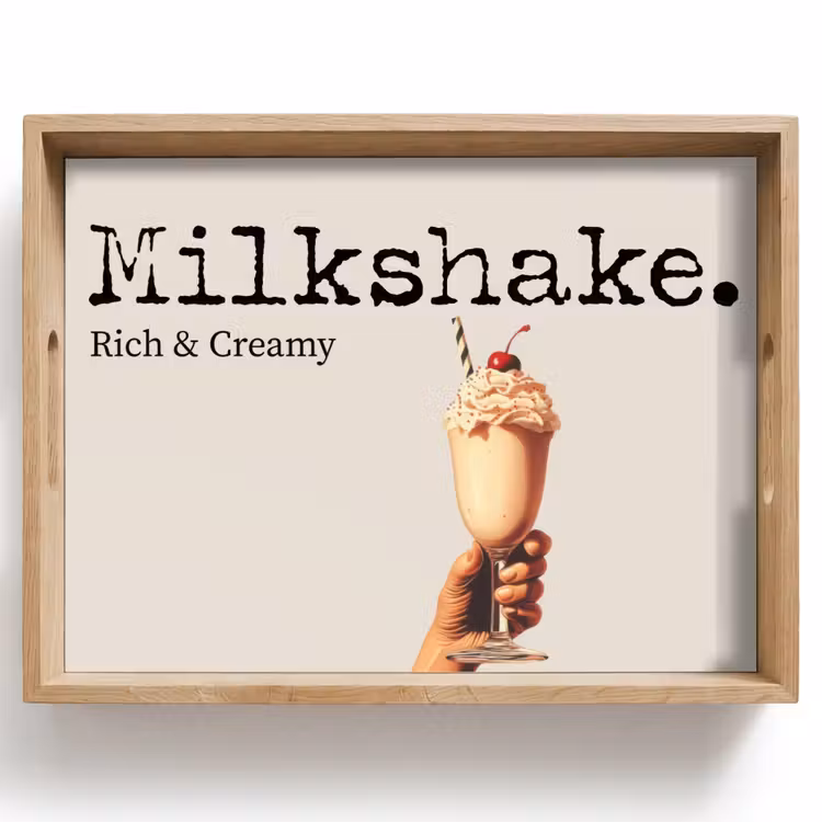 Tray - Milkshake - Cherry - straw — 1