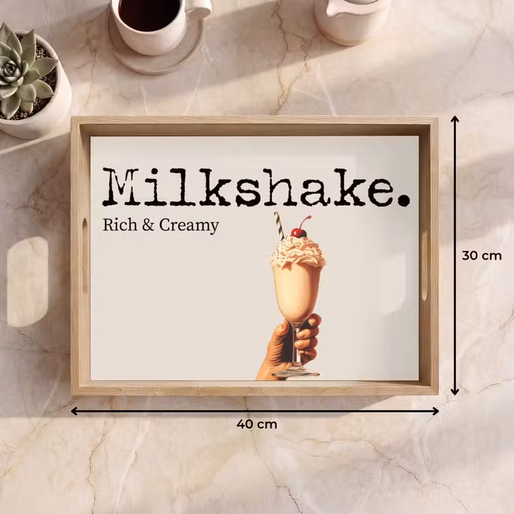 Tray - Milkshake - Cherry - straw — 8