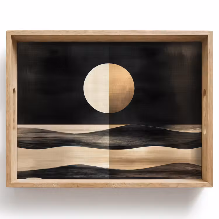 Tray - Moon - Circle - Gold — 1