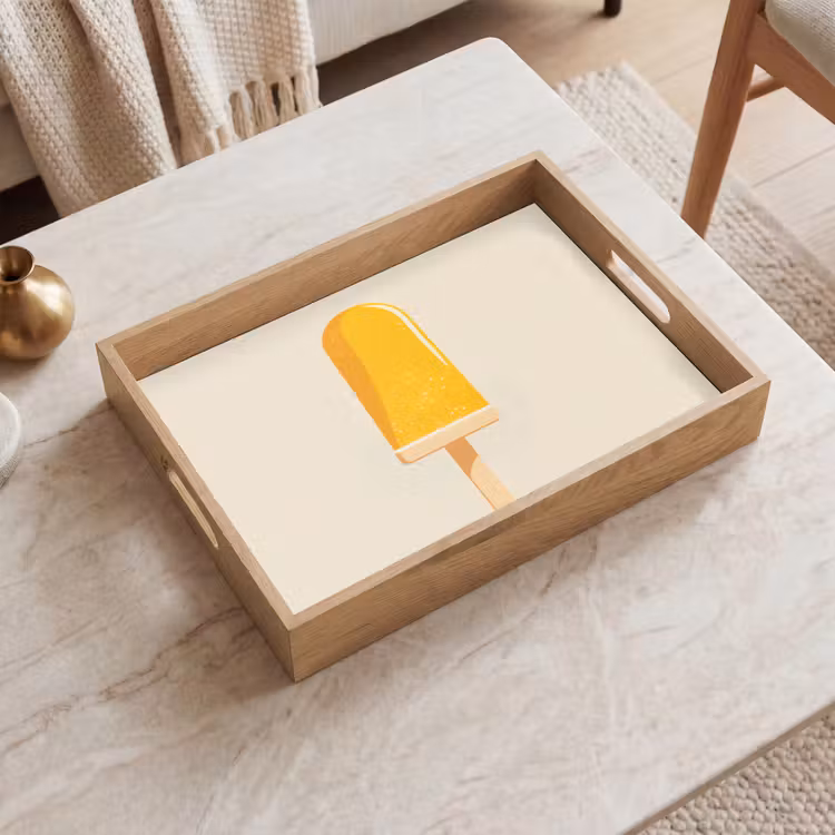 Tray - Orange - Stick - Water ice cream — 2