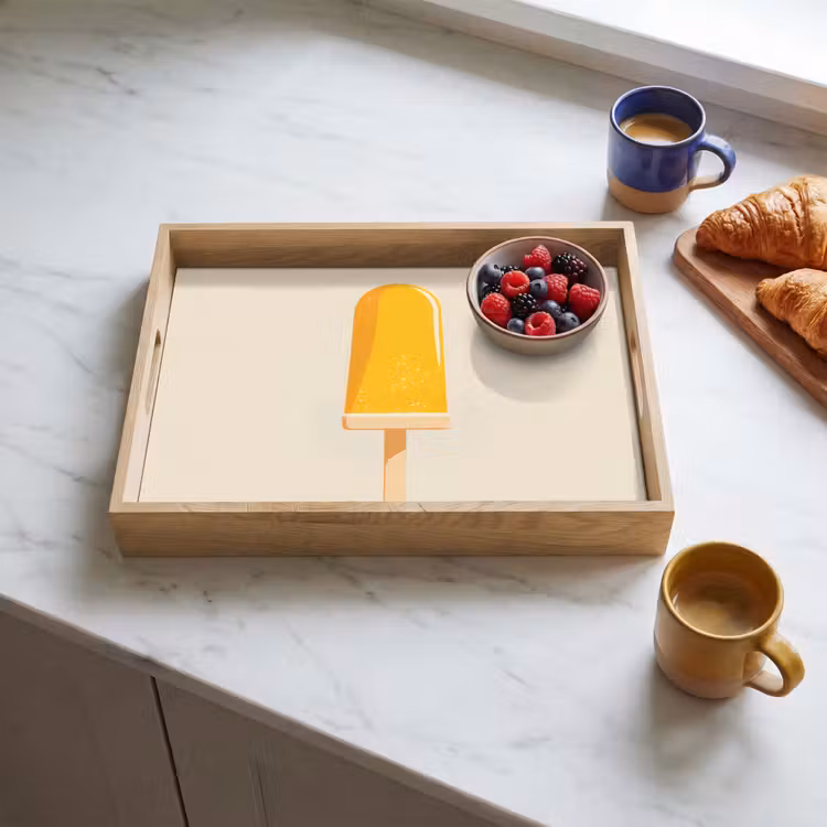 Tray - Orange - Stick - Water ice cream — 3