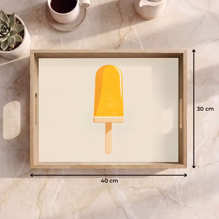 Tray - Orange - Stick - Water ice cream — 8