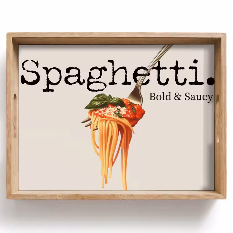 Tray - Spaghetti - tomato sauce - Parmesan cheese — 1
