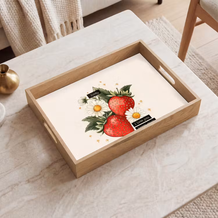 Tray - Strawberries - Daisies - Quote - Stars — 2