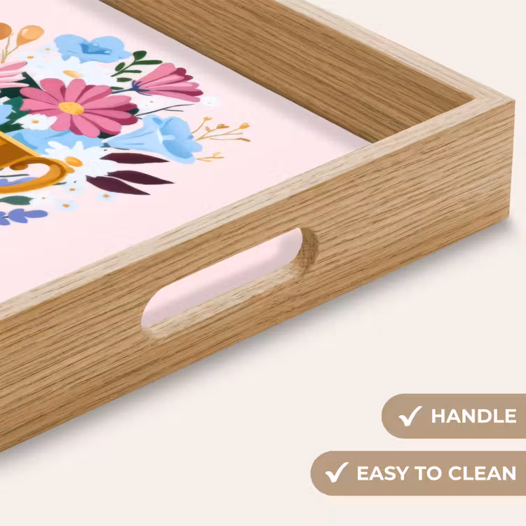 Tray - Trophy - Best Mom - Flowers - Colorful — 9