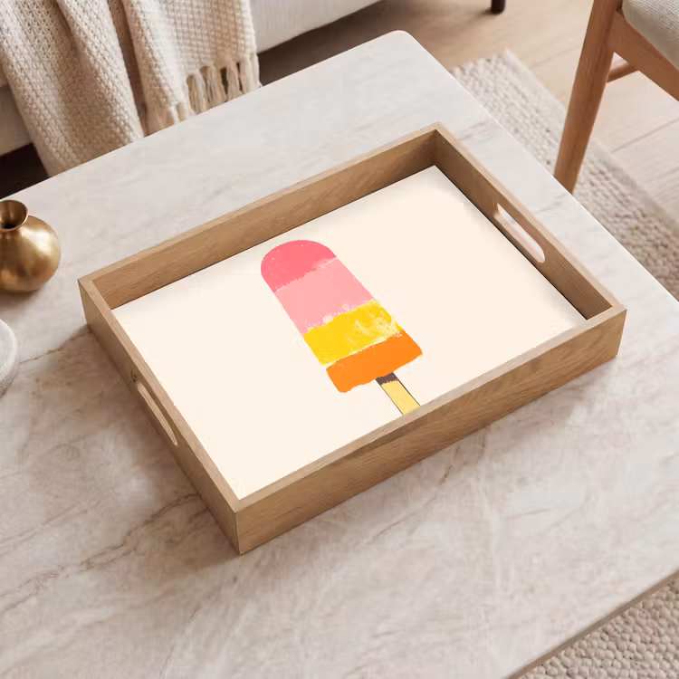 Tray - Water ice cream - Retro - Stick - Pink — 2