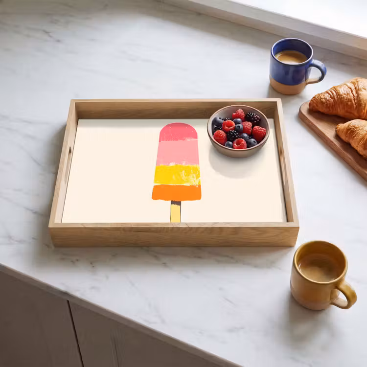 Tray - Water ice cream - Retro - Stick - Pink — 3