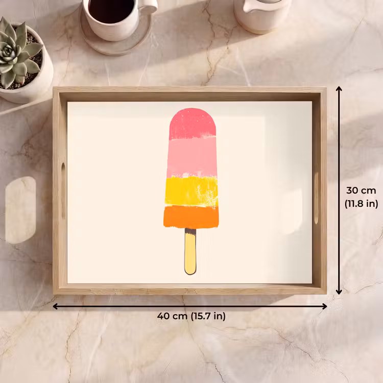 Tray - Water ice cream - Retro - Stick - Pink — 7