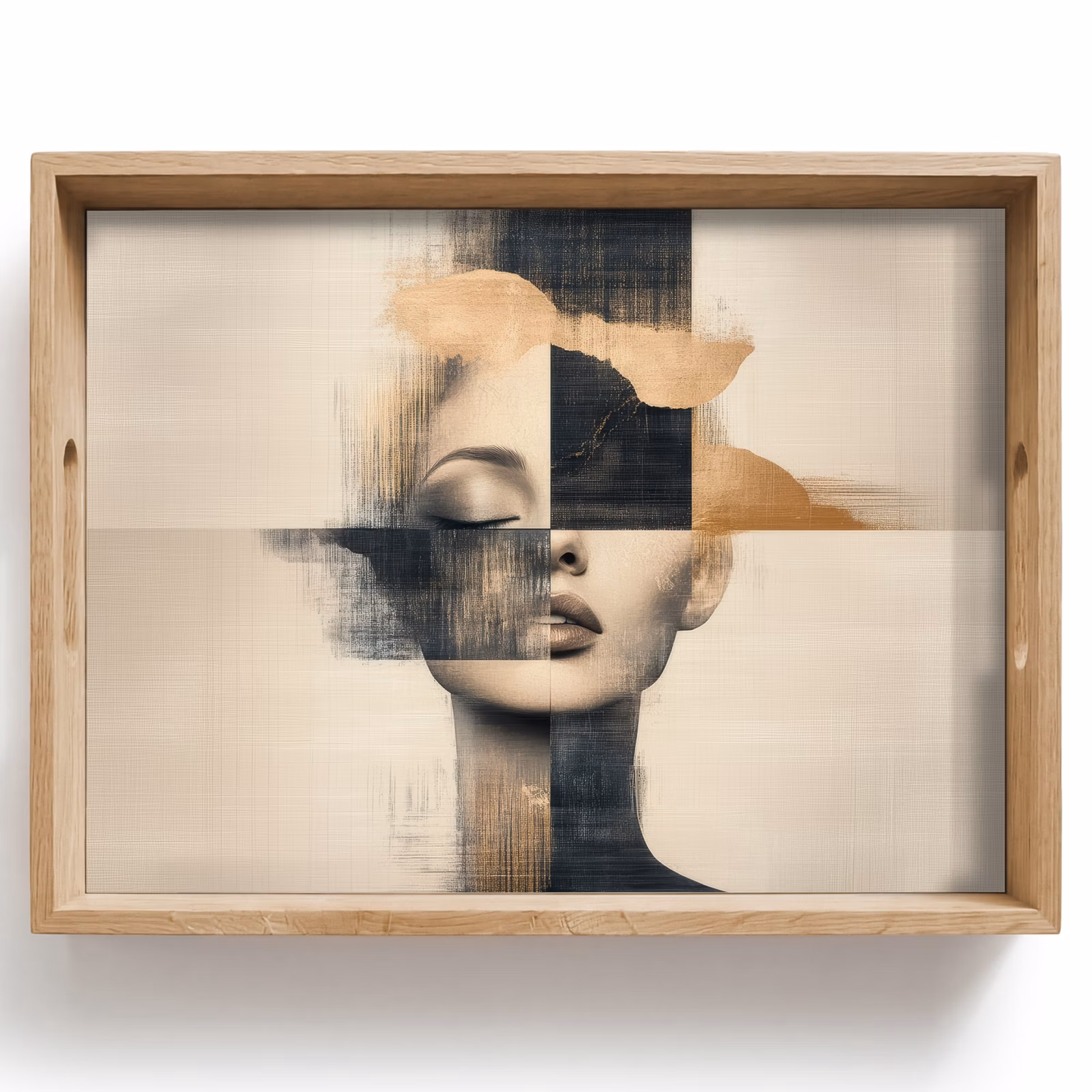 Tray - Gold - Woman - Rectangles — 1