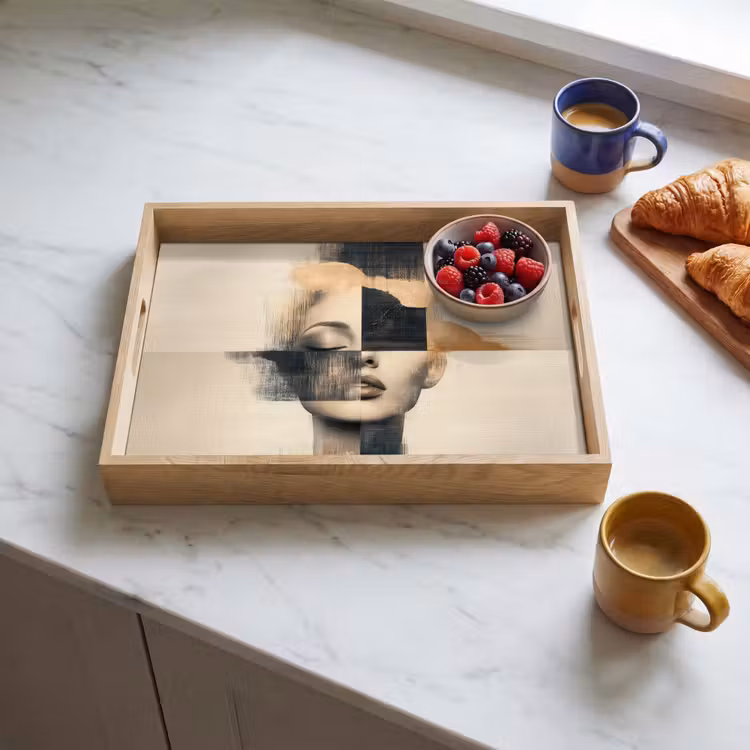 Tray - Gold - Woman - Rectangles — 3
