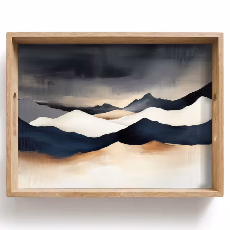 Tray - Mountains - Dark blue - Landscape — 1