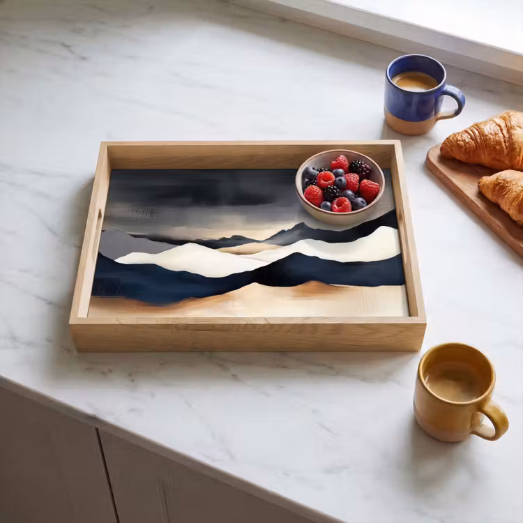 Tray - Mountains - Dark blue - Landscape — 3