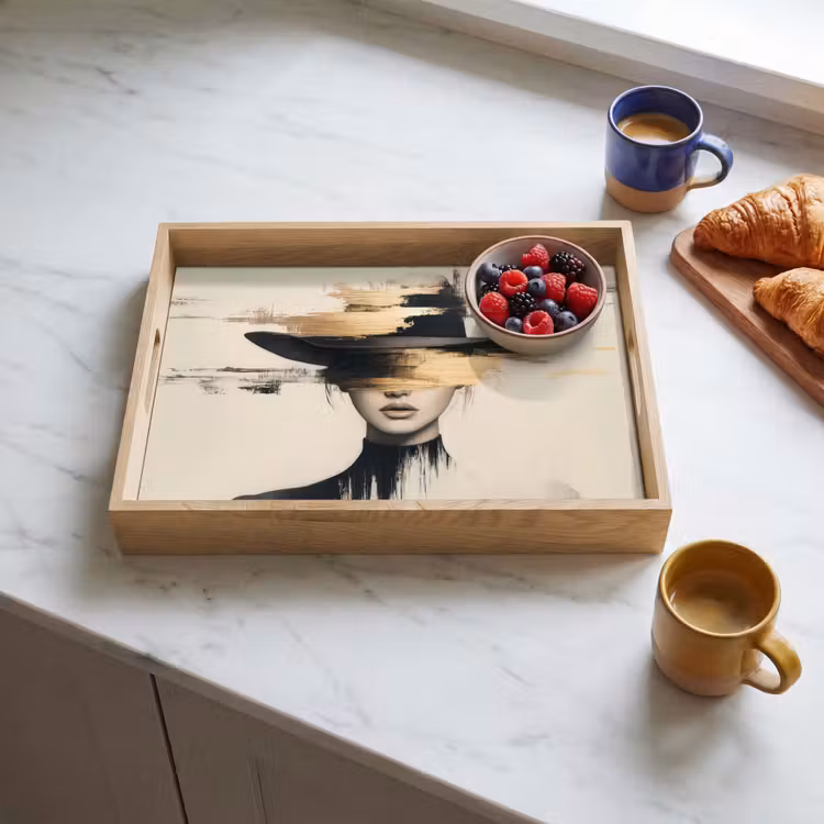 Tray - Woman - Hat - Paint — 3