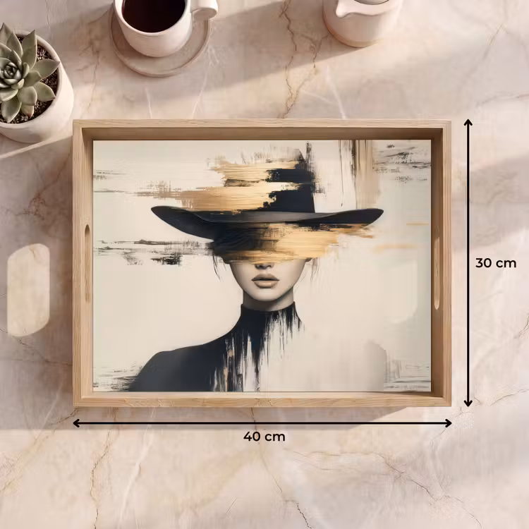 Tray - Woman - Hat - Paint — 8