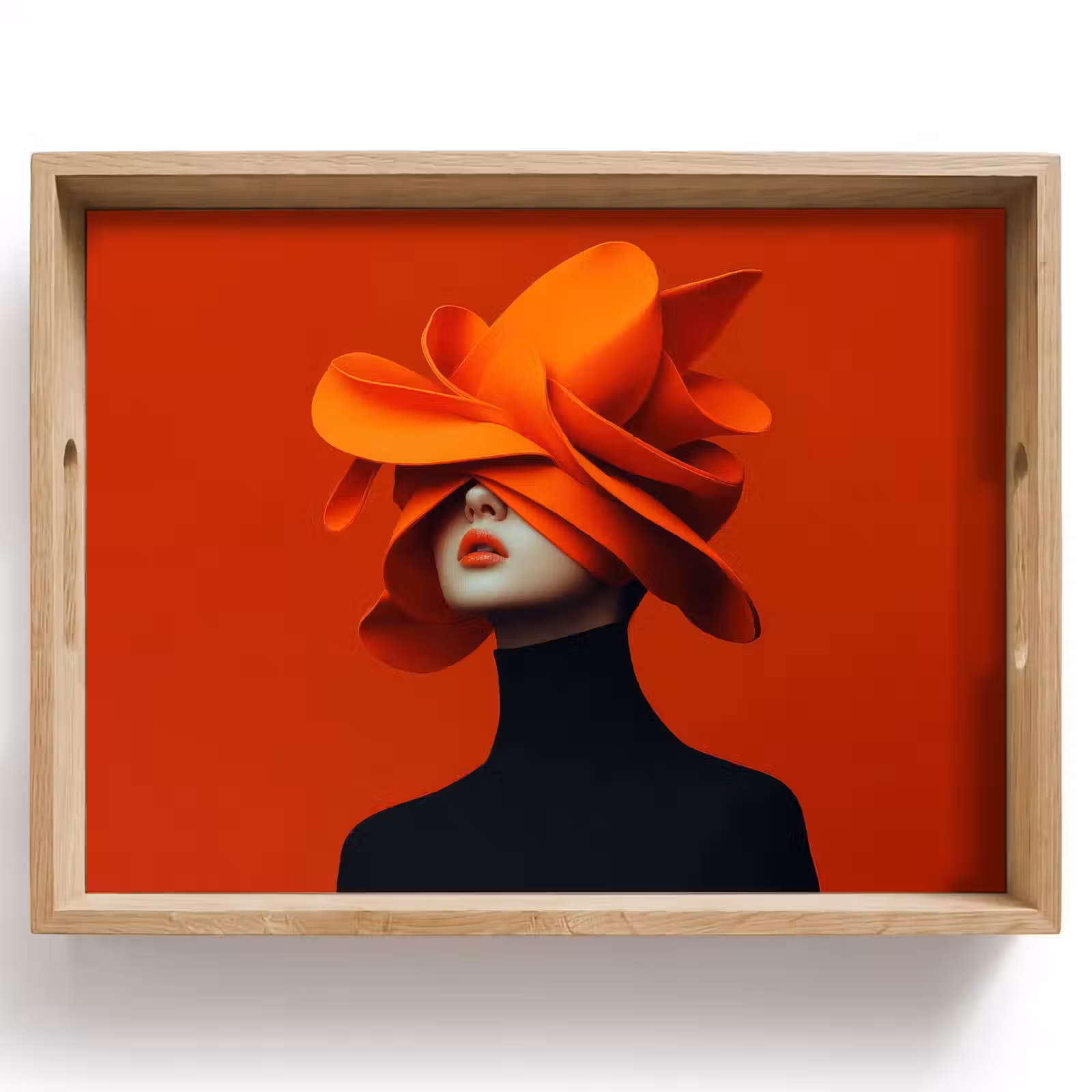 Tray - Orange - Hat - Woman — 1