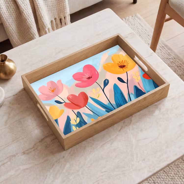 Tray - Illustration - Flowers - Colorful — 2