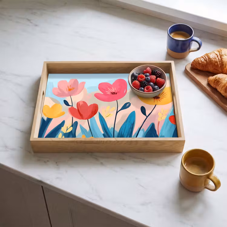 Tray - Illustration - Flowers - Colorful — 3