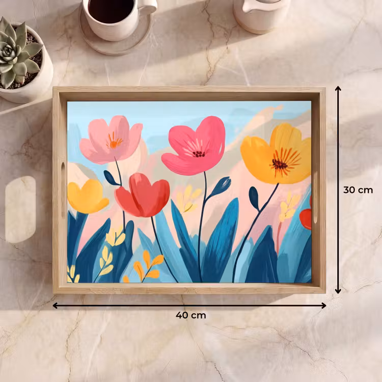 Tray - Illustration - Flowers - Colorful — 8