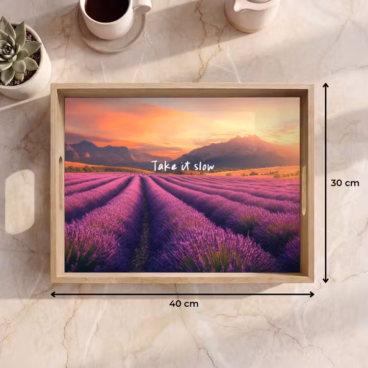 Tray - Lavender Field - Quote - Sunset — 8