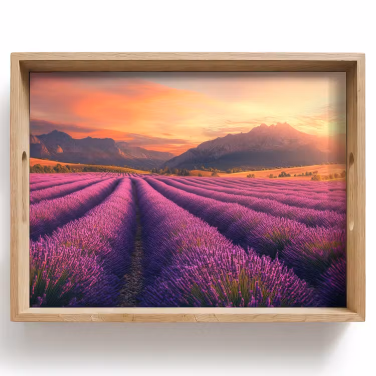 Tray - Lavender Field - Sunset - Purple — 1