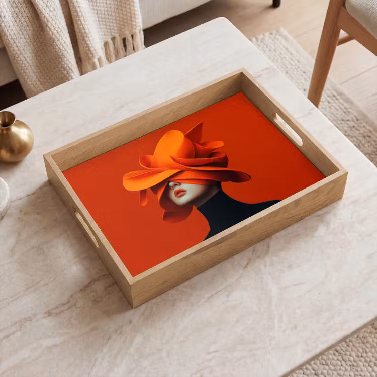Tray - Orange - Hat - Woman — 2