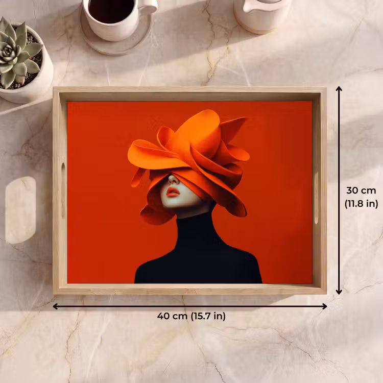 Tray - Orange - Hat - Woman — 7