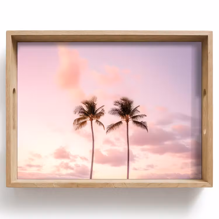 Tray - Palm trees - Purple - Clouds - Sky — 1