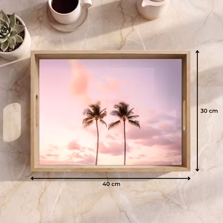 Tray - Palm trees - Purple - Clouds - Sky — 8