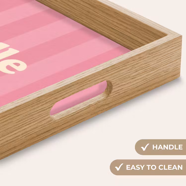 Tray - Pink - Striped - Belle — 9