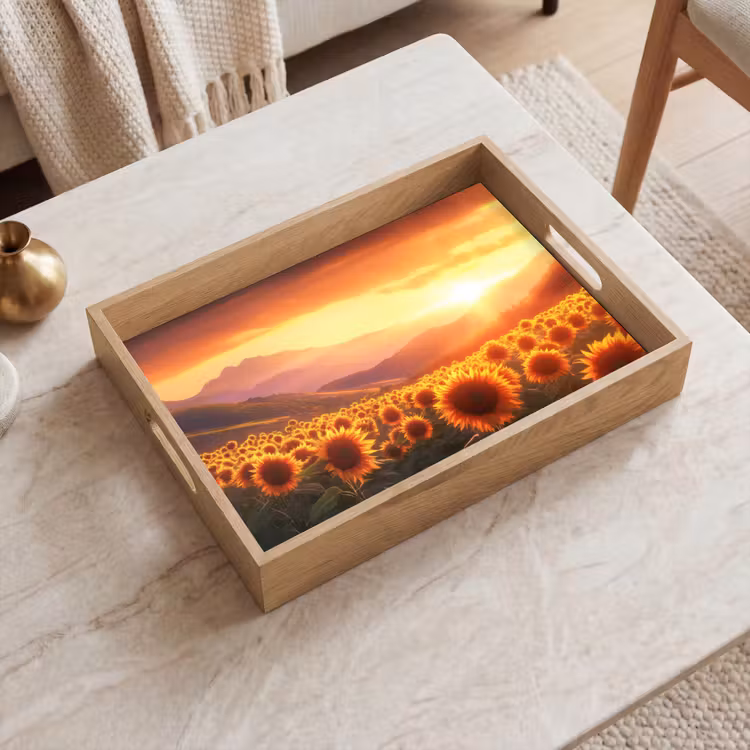 Tray - Sunflowers - Sunset - Landscape — 2