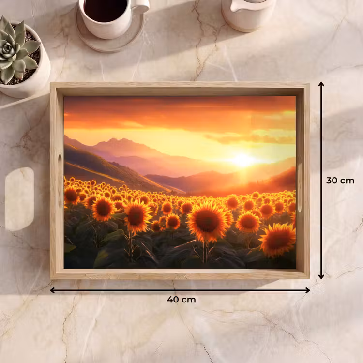 Tray - Sunflowers - Sunset - Landscape — 8