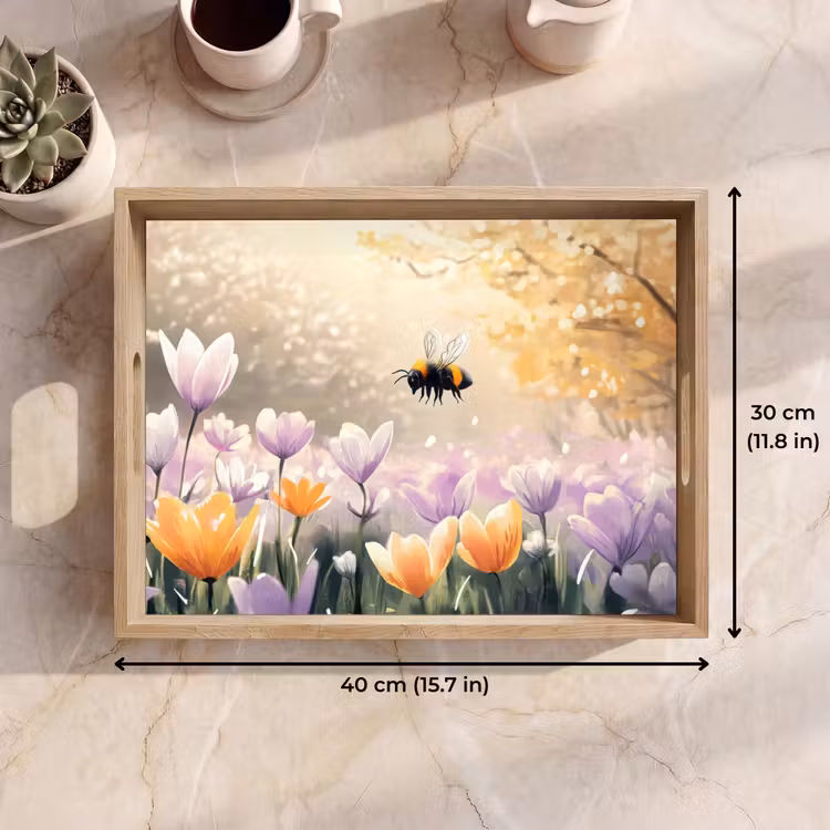 Tray - Violets - bee - Sunlight — 7