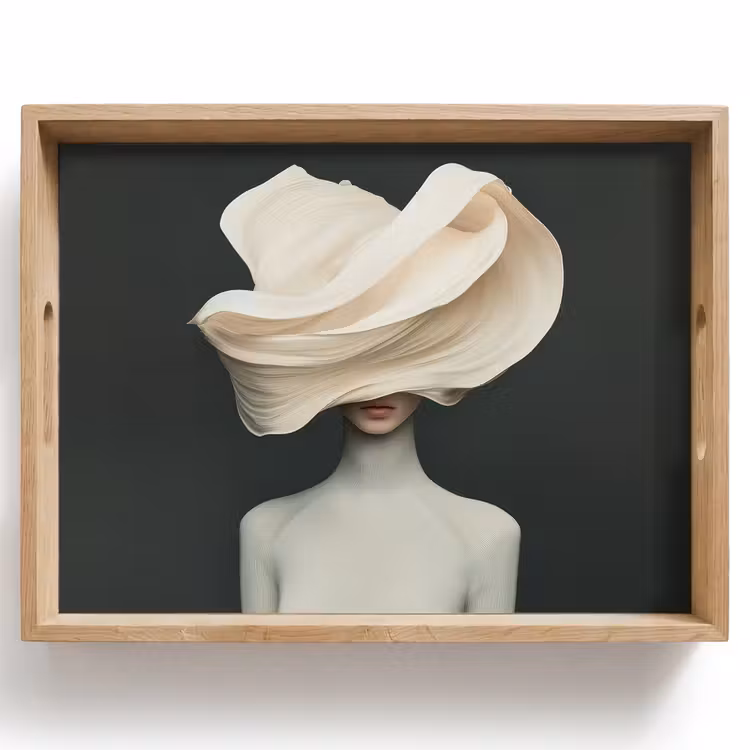 Tray - Woman - Beige - hat — 1
