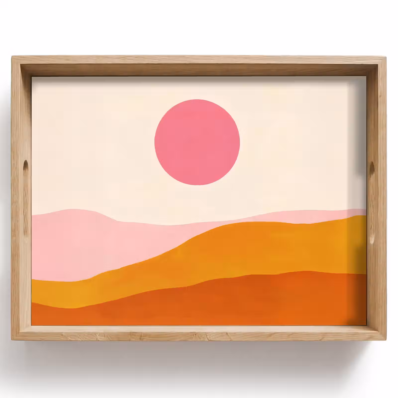 Tray - Sun - Hills - Abstract - Pink — 1